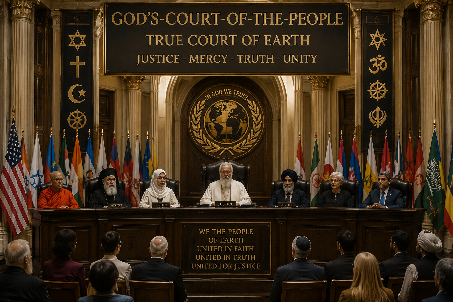 God's Court of the People courtroom concept